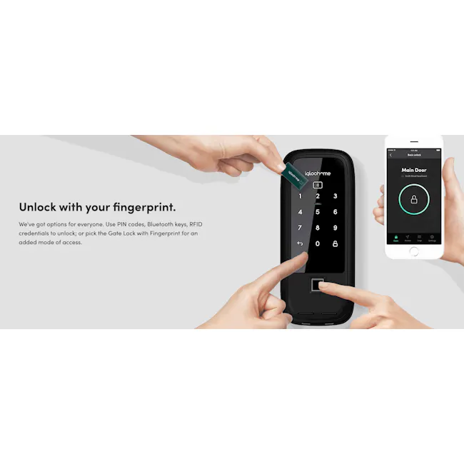 igloohome Gate & Door Bundle: Metal Gate 2 Fingerprint + Smart Deadbolt 2S - 3 - Unlock with your fingerprint, PIN codes