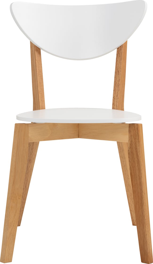 Harold Dining Table 1.5m in Natural, White with Harold Bench 1m and 2 Harold Dining Chairs in Natural, White - 18