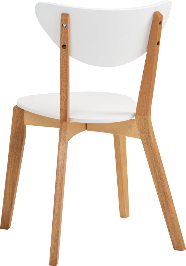 Harold Dining Table 1.5m in Natural, White with Harold Bench 1m and 2 Harold Dining Chairs in Natural, White - 20