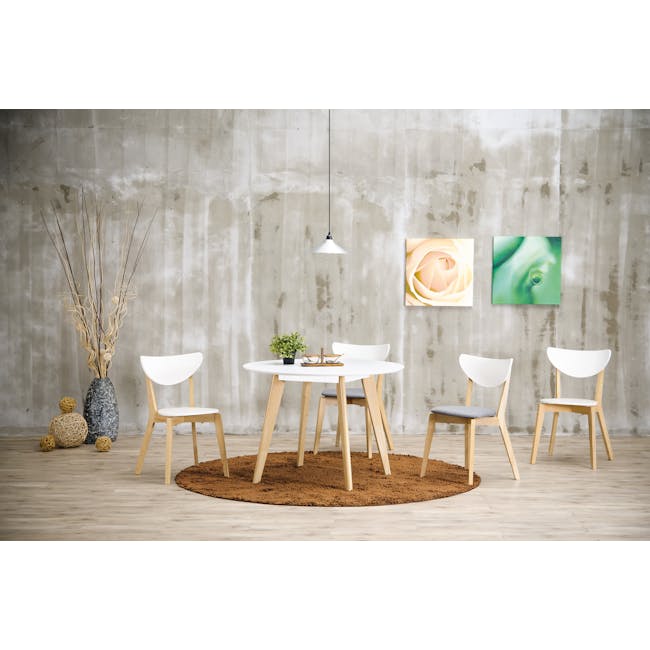 Harold Dining Chair - Natural, White - 2