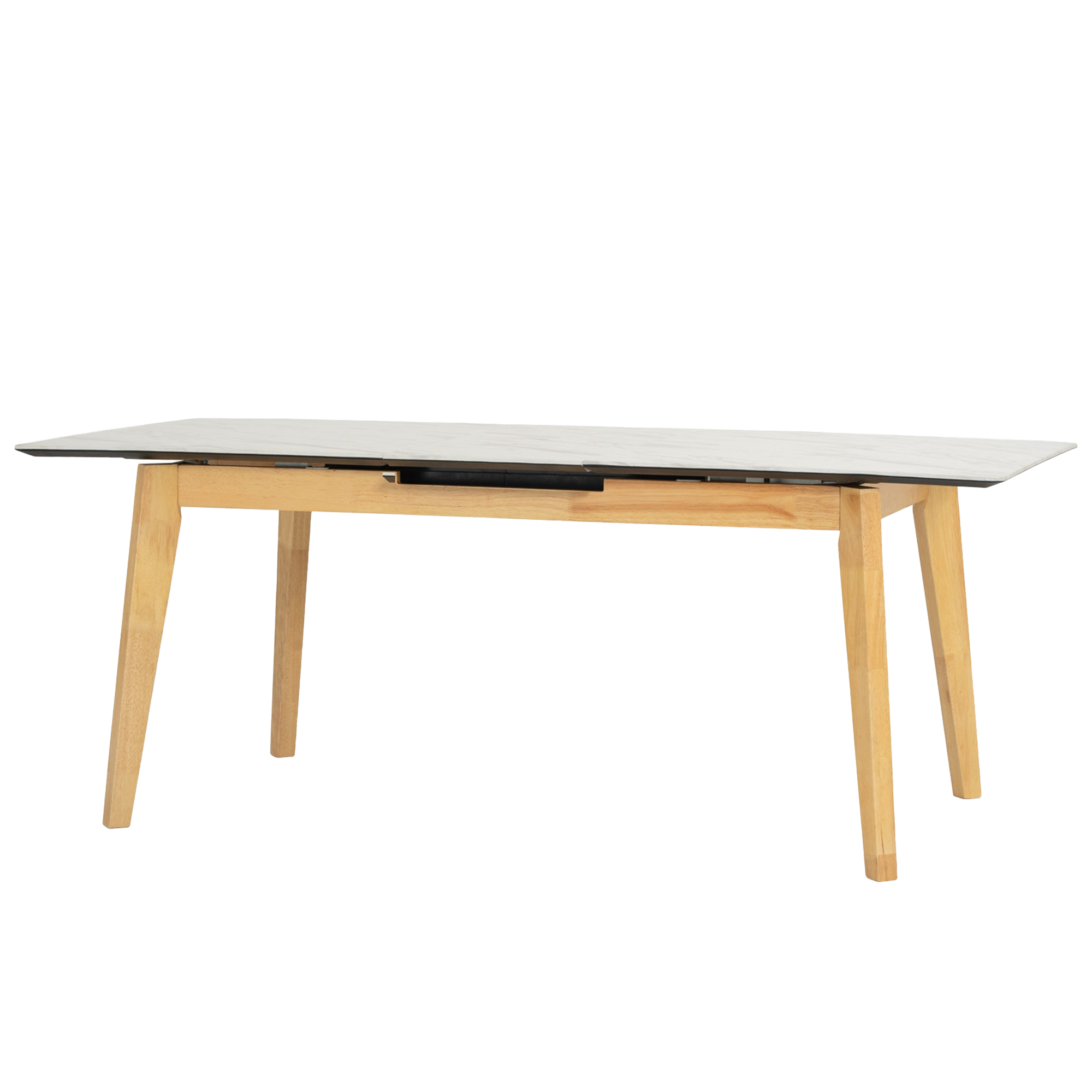 Finna Extendable Dining Table 1.6m-2m - Oak, Marble White (Smart Top™)