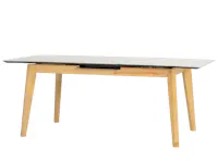Finna Extendable Dining Table 1.6m-2m - Oak, Marble White (Smart Top™)