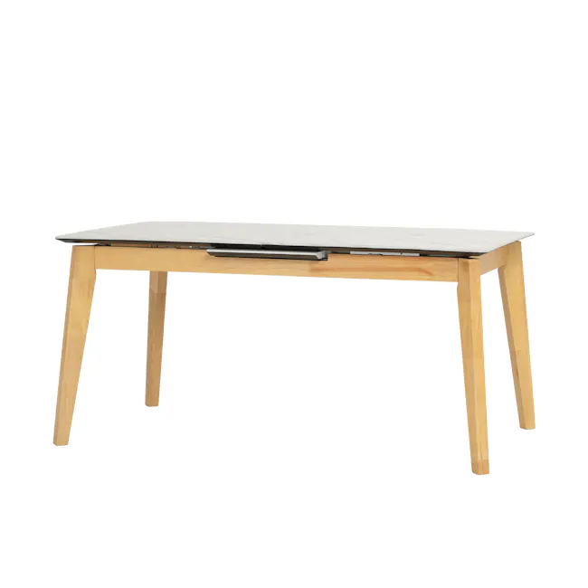 Finna Extendable Dining Table 1.6m-2m - Oak, Marble White (Smart Top™) - 7