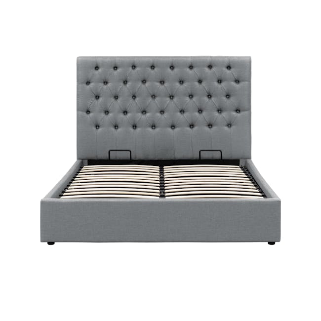 Isabelle Queen Low Storage Bed - Seal Grey (Velvet) - 2