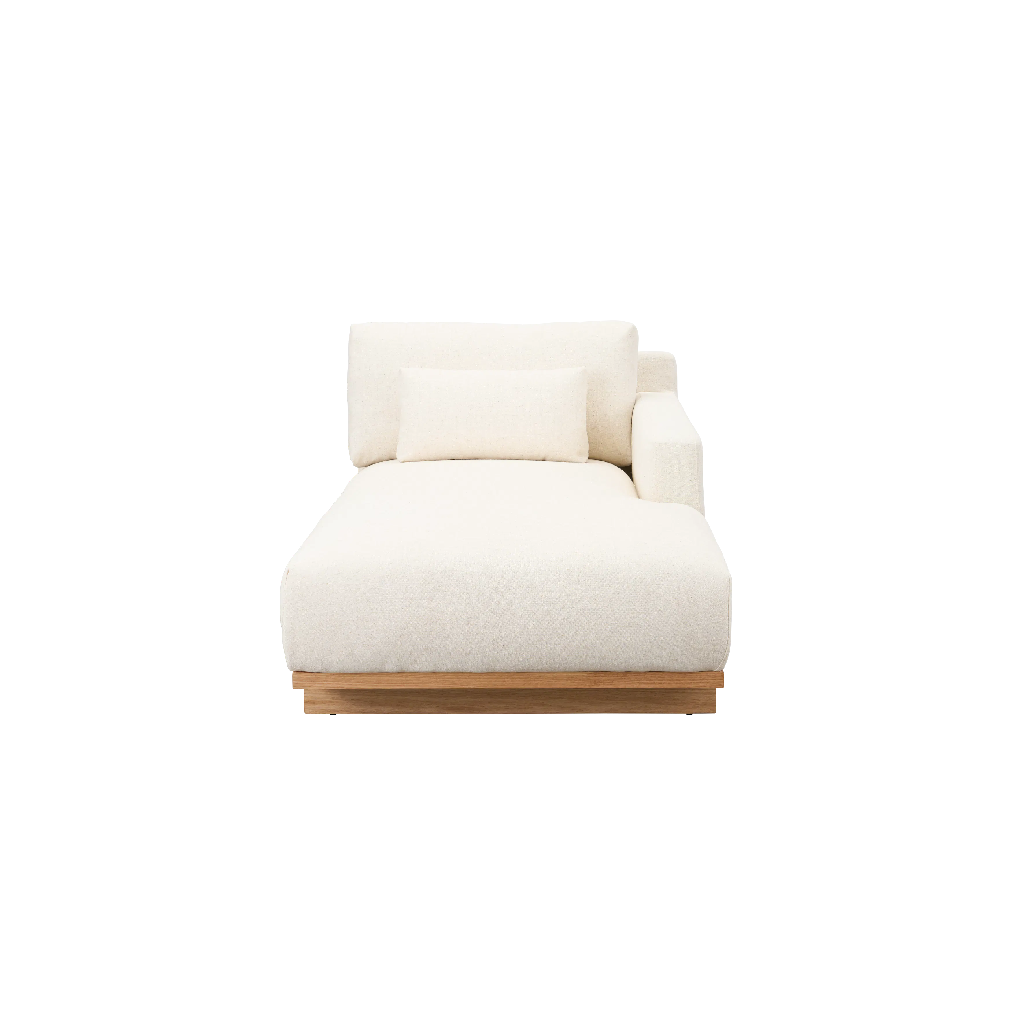 Miu L-Shaped Lounge Sofa - 24 - Cream-colored sofa, minimalist design, soft cushions, light wood finish, cozy seating