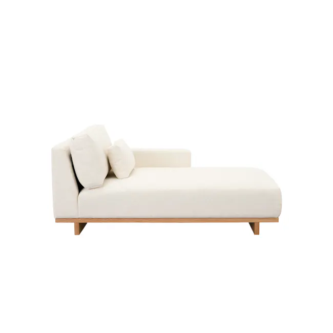 Miu L-Shaped Lounge Sofa - 26 - Cream sofa, minimalist design, light beige upholstery, wooden legs, modern decor, cozy