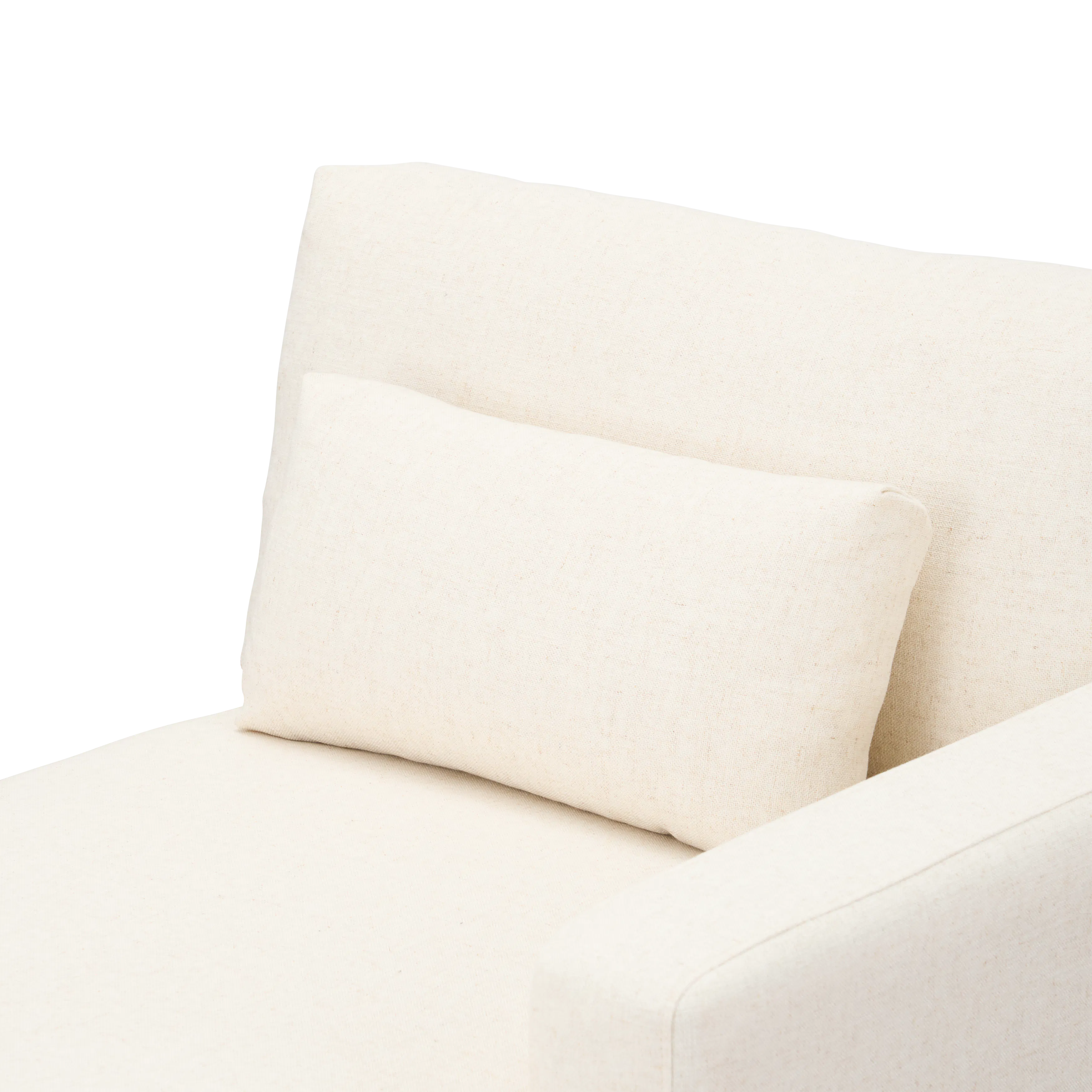 Miu Right Chaise Lounge - 16 - Cream-colored fabric sofa, soft cushions, minimalist design, neutral color palette, natural