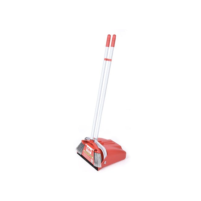 Swivel Dustpan & Broom Set - Red - 0