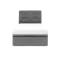 ESSENTIALS Single Headboard Storage Bed - Grey (Fabric)