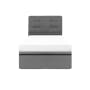 ESSENTIALS Single Headboard Storage Bed - Grey (Fabric) - 0