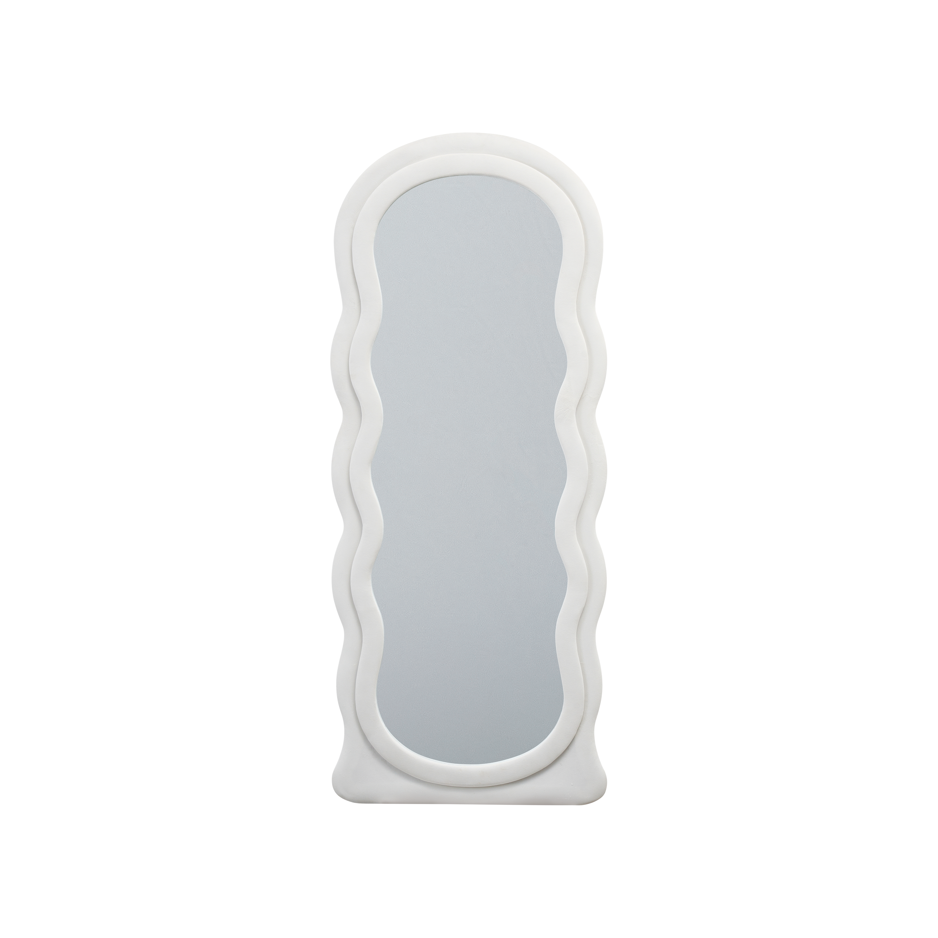 Floe Velvet Floor Mirror 170 x 70 cm - Off White