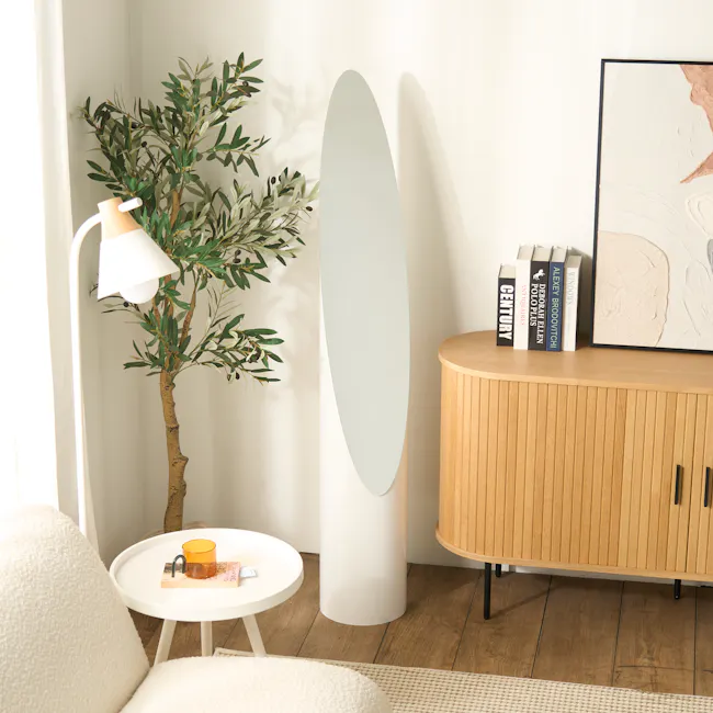 Pillar Standing Mirror - White - 2