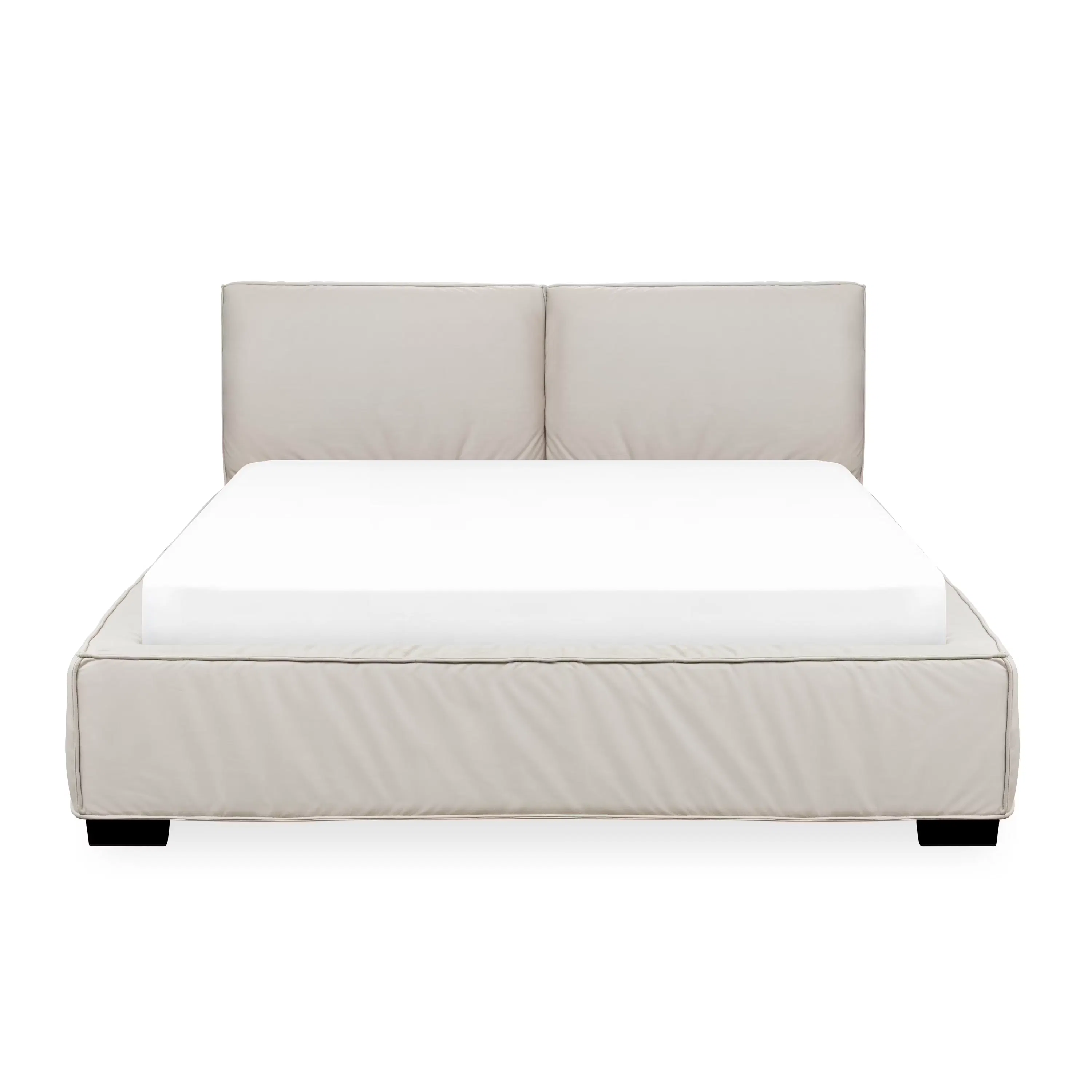(As-is) Haven Queen Bed - Taupe (Scratch Resistant)