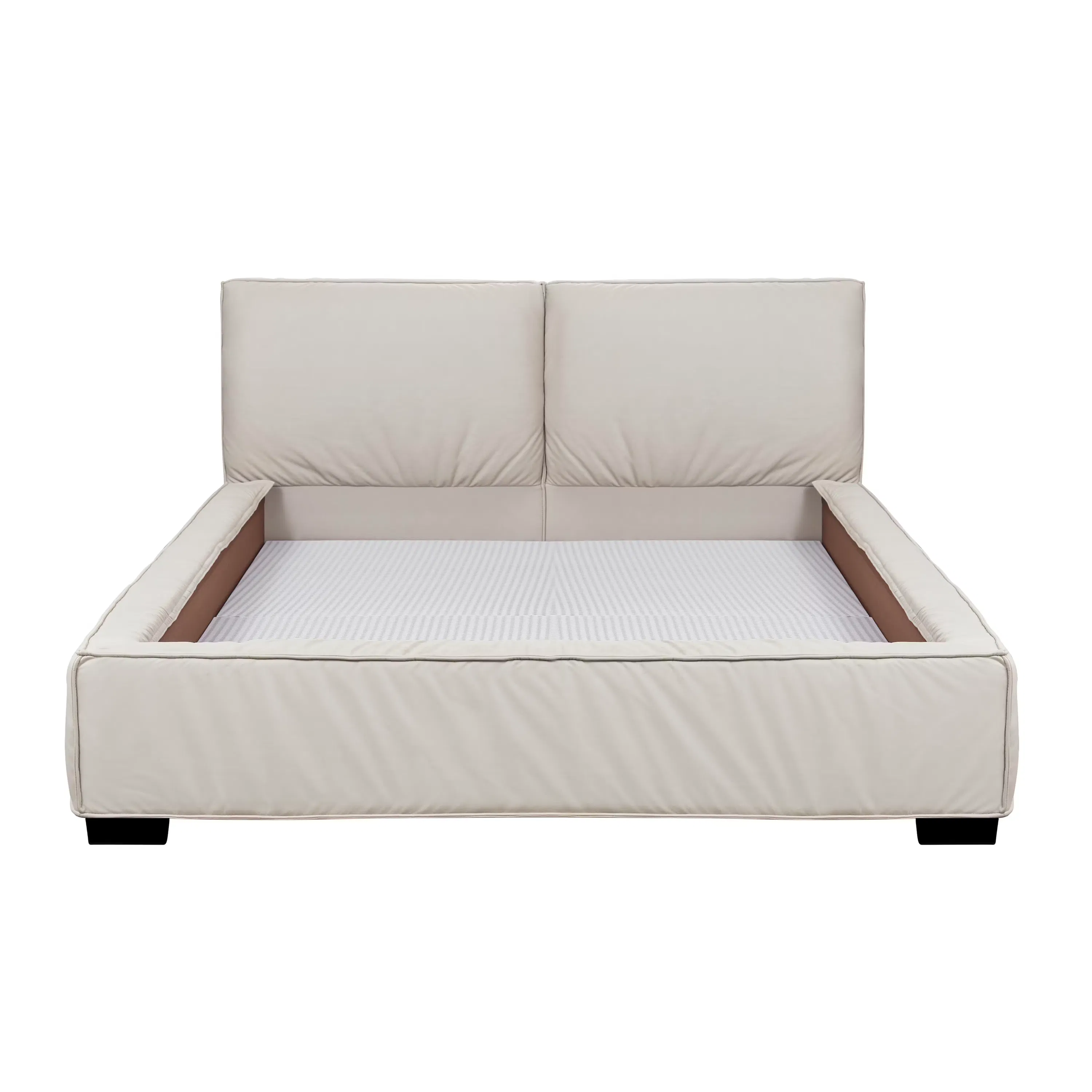 (As-is) Haven Queen Bed - Taupe (Scratch Resistant) - 9