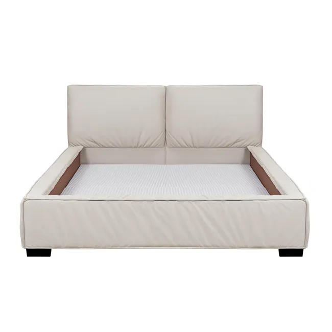 Haven Queen Bed - Taupe (Scratch Resistant) - 3
