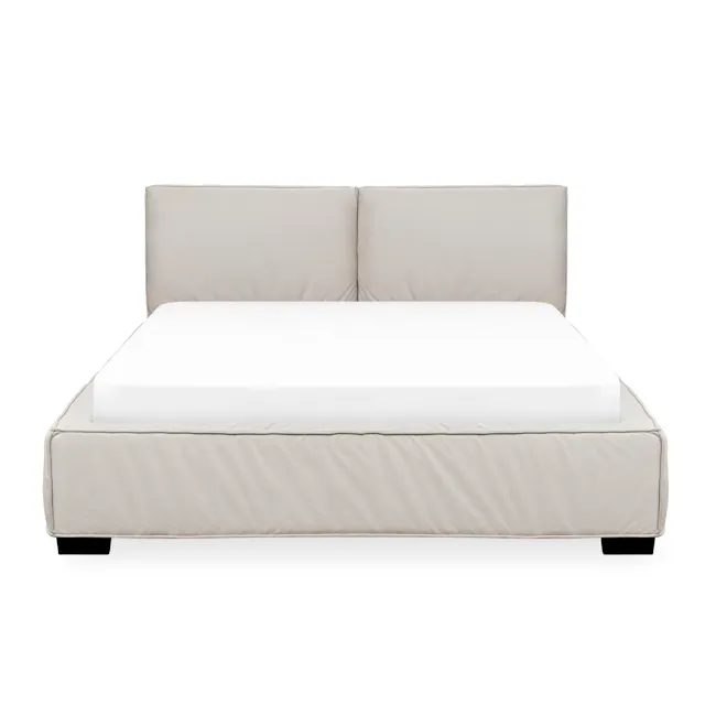 Haven Queen Bed - Taupe (Scratch Resistant) - 1