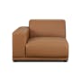 Milan 4 Seater Corner Extended Sofa - Caramel Tan (Faux Leather) - 16