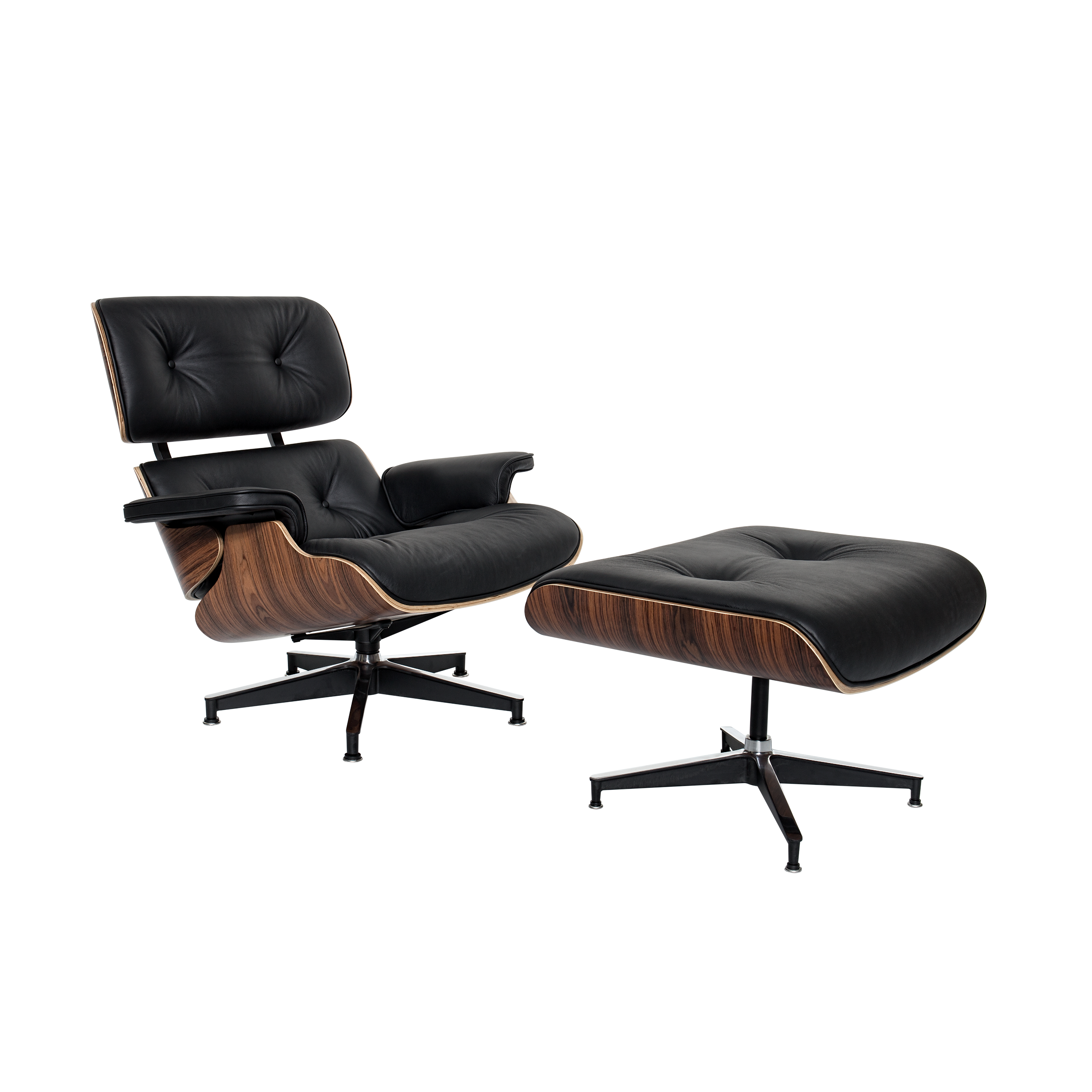 Eames Tall Lounge Chair and Ottoman - Italian Leather