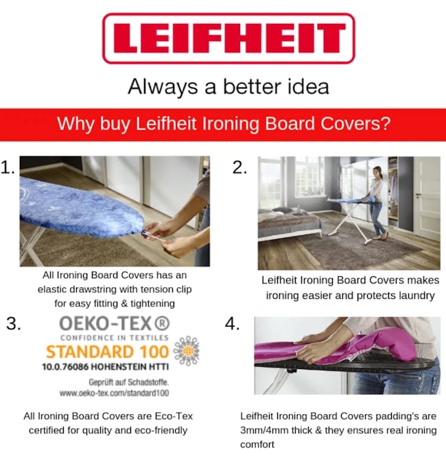 Leifheit Ironing Board Cover Thermo Reflect (2 Sizes) - Large/Universal - 4