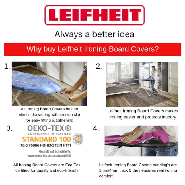 Leifheit Ironing Board Cover Thermo Reflect (2 Sizes) - 4
