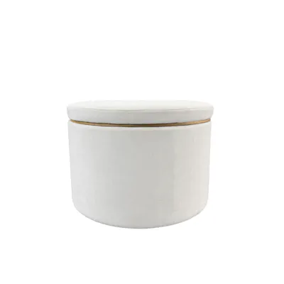 Justin Storage Ottoman - White