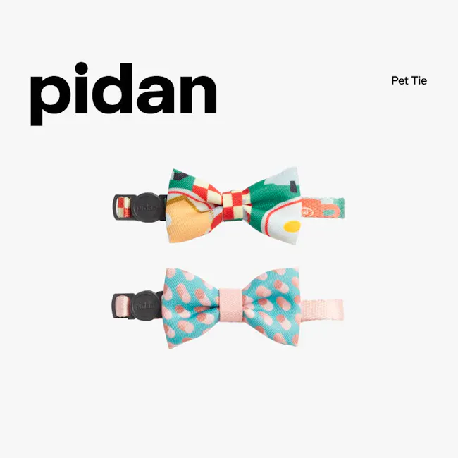 Pidan Cat Bowties - Holiday - 3 - Pet Tie, colorful bow ties, playful designs, vibrant patterns, fun shapes, whimsical