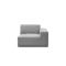 Milan Right Arm Unit - Slate (Fabric)