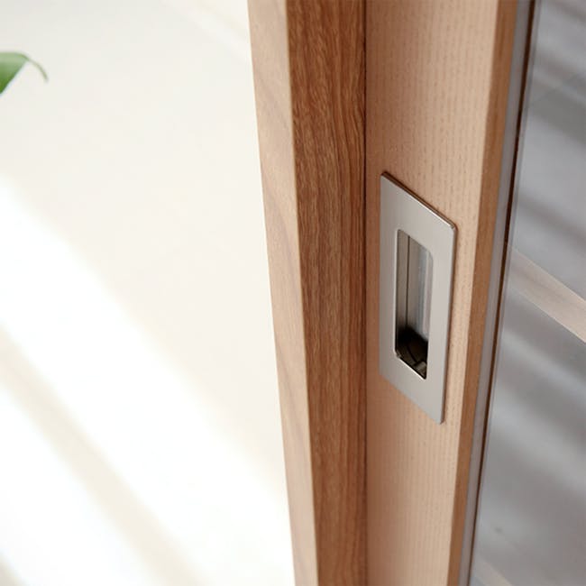 Salleys 2 Door Cabinet 0.8m - Oak - 14 - Wooden door frame, metal handle, minimalist design, natural wood texture