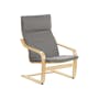 Mizuki Lounge Chair with Ottoman - Light Grey - 2