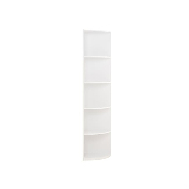 Miah Wardrobe Open Shelves Extension - White - 5 - White, minimalist, modern, sleek, contemporary, abstract, abstract art