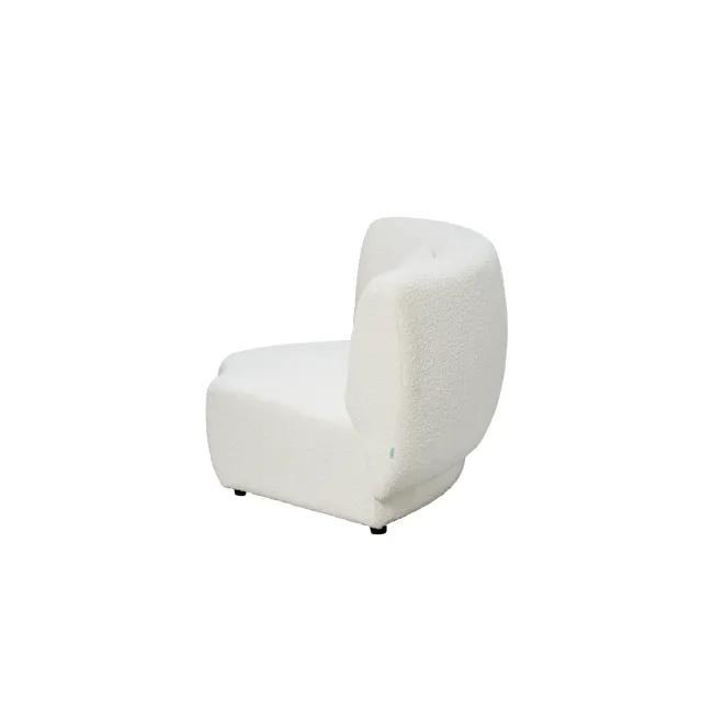 Nomi 3 Seater Lounge Sofa - White Boucle (Eco Clean Fabric) - 5