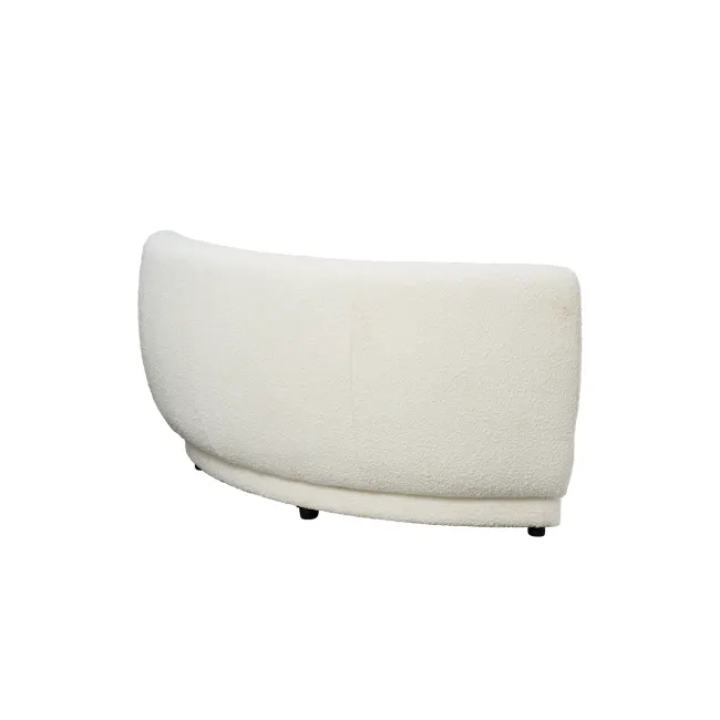 Nomi 3 Seater Lounge Sofa - White Boucle (Eco Clean Fabric) - 9