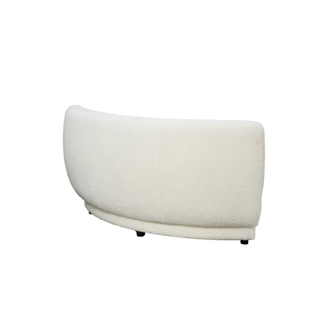 Nomi 3 Seater Lounge Sofa - White Boucle (Eco Clean Fabric) - 9