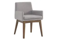 Fabian Dining Armchair - Cocoa, Light Grey (Fabric)