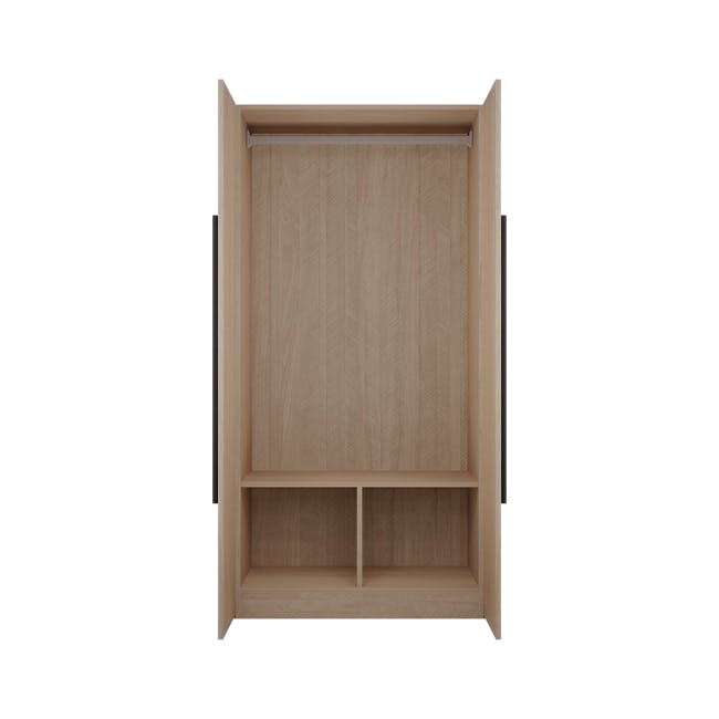 Lucca 2 Door Wardrobe 2 - Herringbone Oak - 0