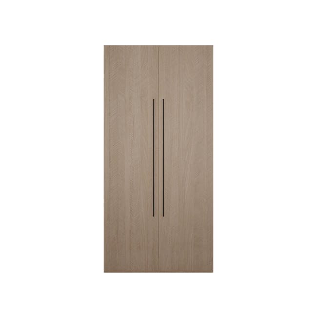Lucca 2 Door Wardrobe 2 - Herringbone Oak - 1