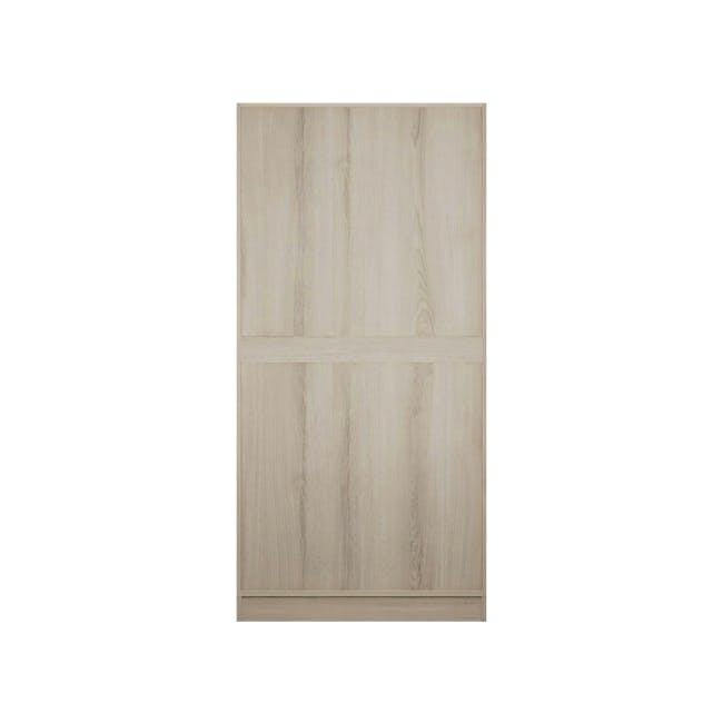 Lucca 2 Door Wardrobe 2 - Matte White, White Oak - 4
