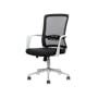 Lewis Mid Back Office Chair - White, Black - 2