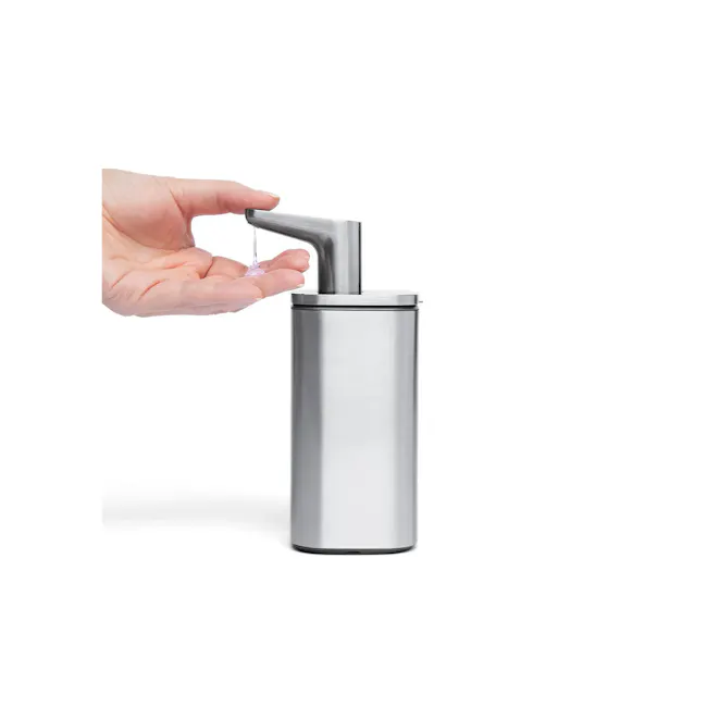 simplehuman Pulse Pump 10oz - 2 - silver faucet, stainless steel, hand-held sprayer, soap dispenser, soap dispenser handle