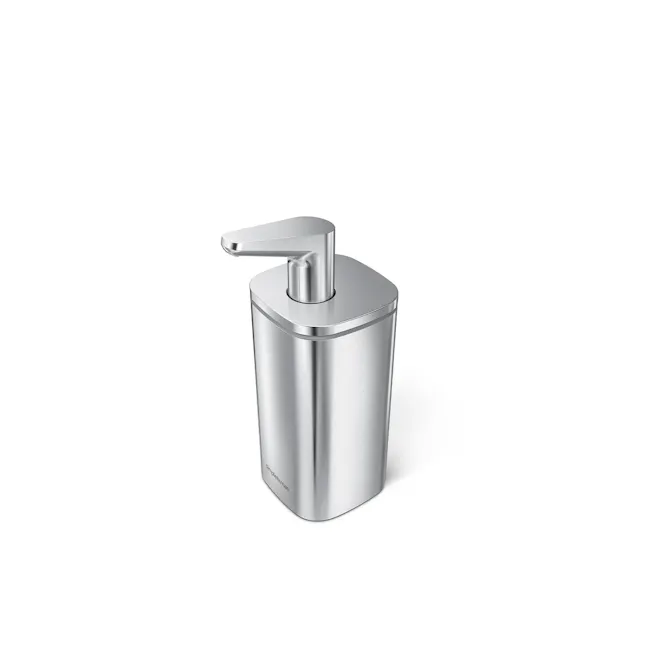 simplehuman Pulse Pump 10oz - 1 - silver metallic dispenser, sleek design, modern bathroom accessory, minimalist style