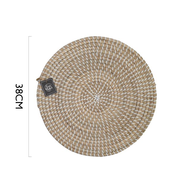 Table Matters Seagrass Round Placemat - Pale - 3