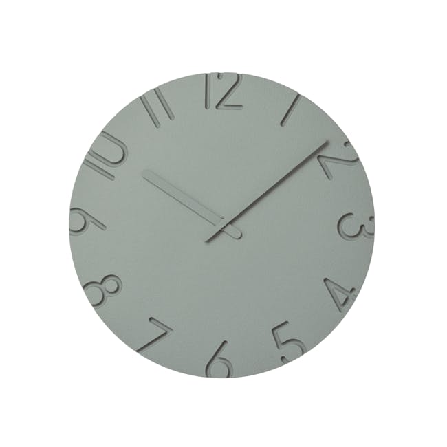 Carved Coloured Clock - Gray - 2 Sizes - 0