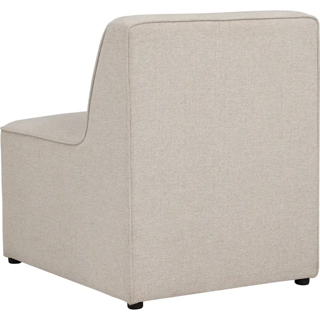 Tony 2 Seater Extended Storage Sofa - 22 - Cream upholstered armchair, minimalist design, textured fabric, comfortable