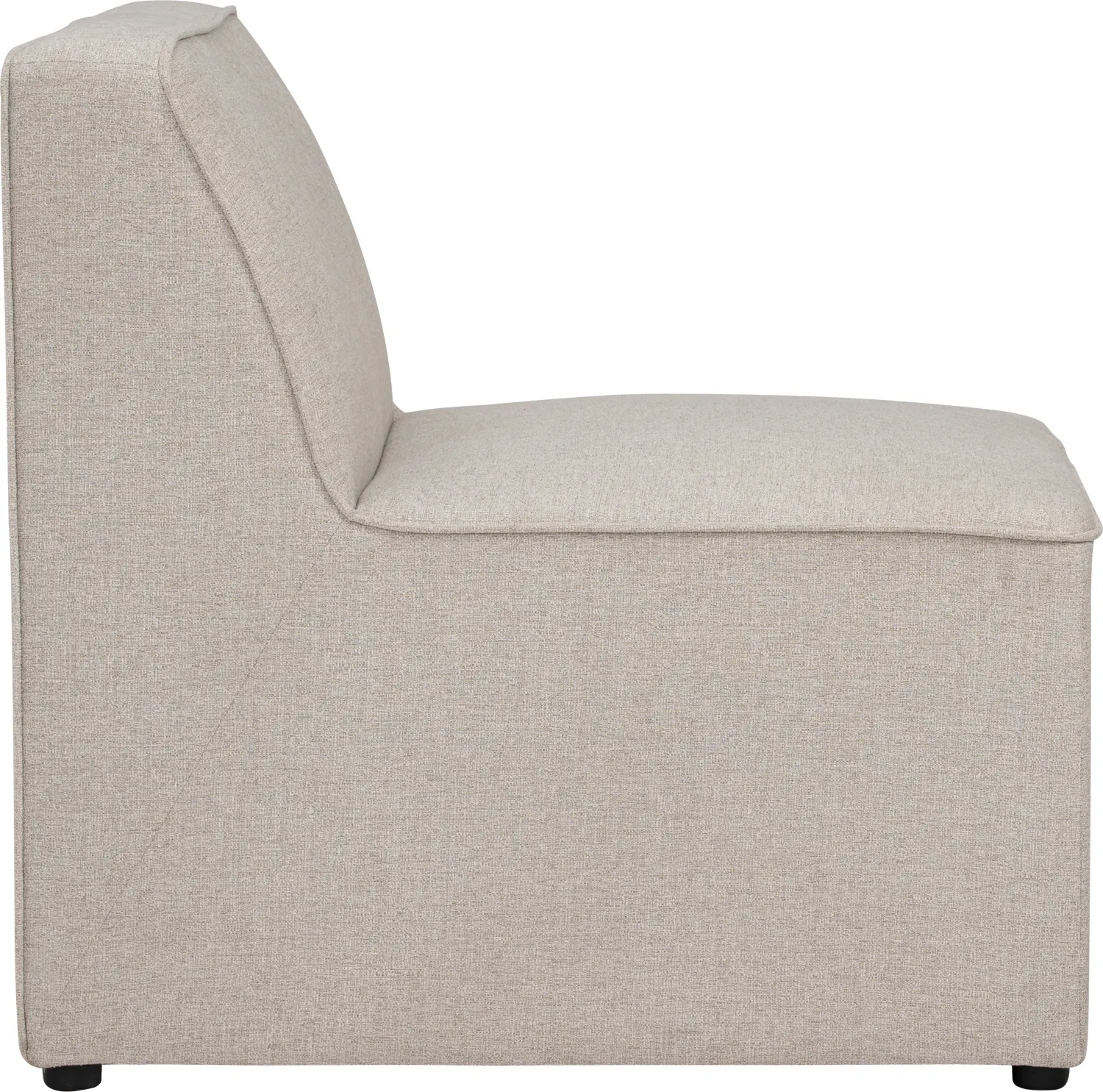 Tony 3 Seater Extended Storage Sofa - 22 - Beige upholstered armchair, textured fabric, modern design, comfortable seating