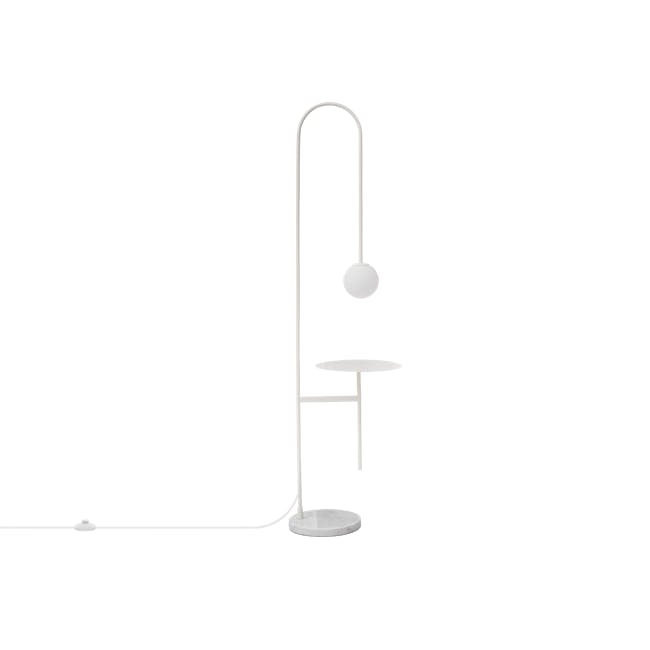 Cilja Floor Lamp with Table - White - 3