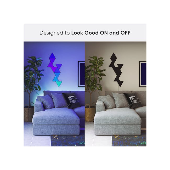 Nanoleaf Shapes Ultra Black Triangles Smarter Kit (9 Panels Nanoleaf Shapes Ultra Black Triangles Smarter Kit (9 Panels