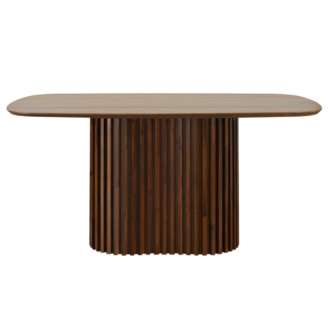 Bolton Dining Table 1.6m in Walnut with 4 Tricia Dining Chair in Espresso - 1