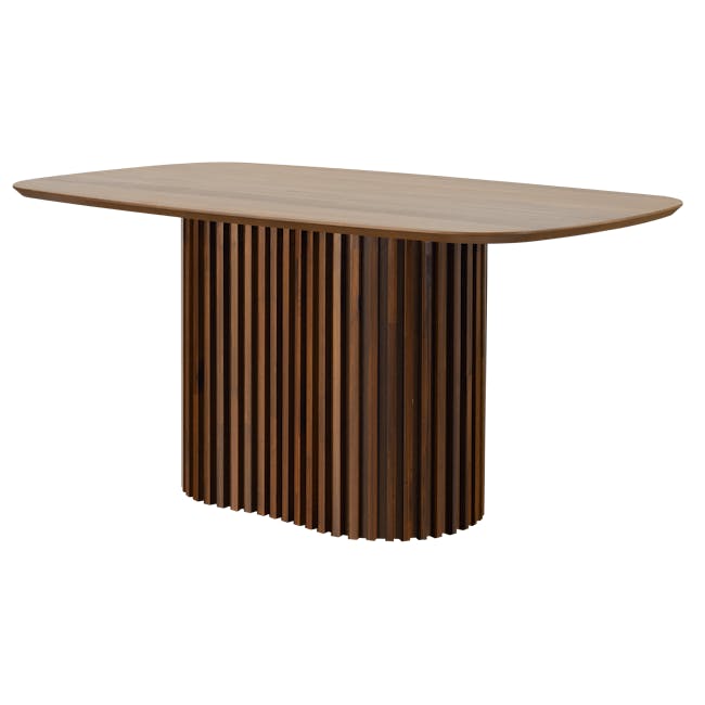 Bolton Dining Table 1.6m in Walnut with 4 Tricia Dining Chair in Espresso - 3