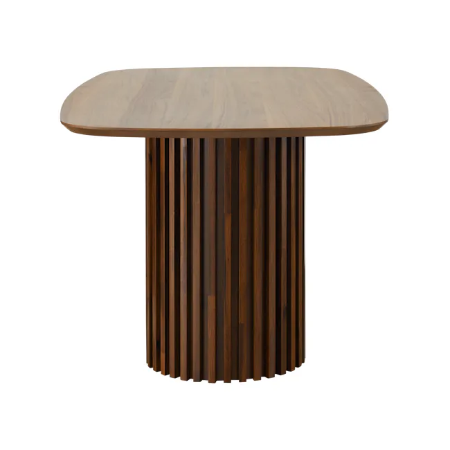Bolton Dining Table 1.6m in Walnut with 4 Tricia Dining Chair in Espresso - 5