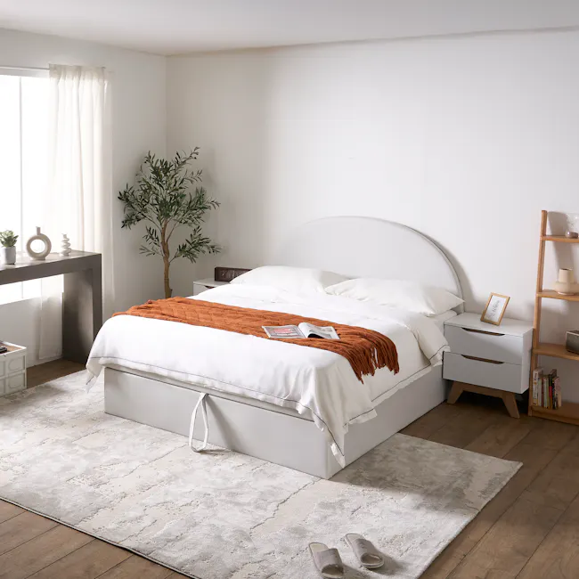 Aspen King Storage Bed - Ivory (Pet Friendly) - 2